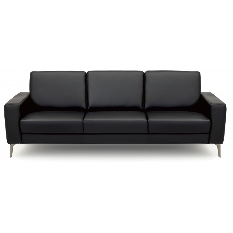 Lodbjerg 3 pers lædersofa