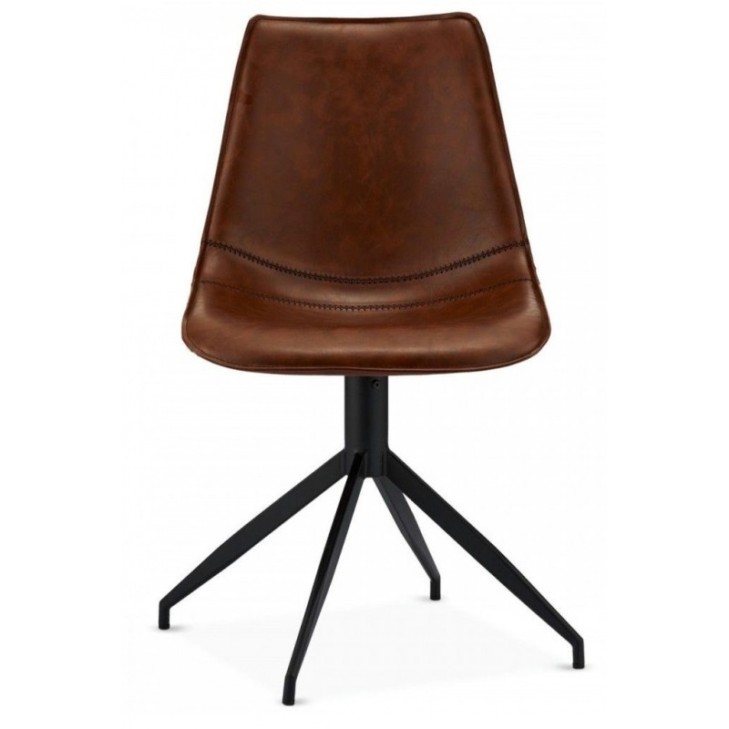 Isabel spisebordsstol med drejefunktion - gråt velour med sort stel