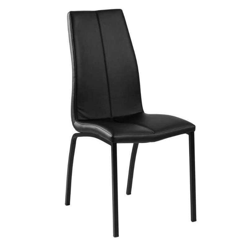 Spisebordsstol Signature Gisandra spisestol sort PU-læder mat sort stel