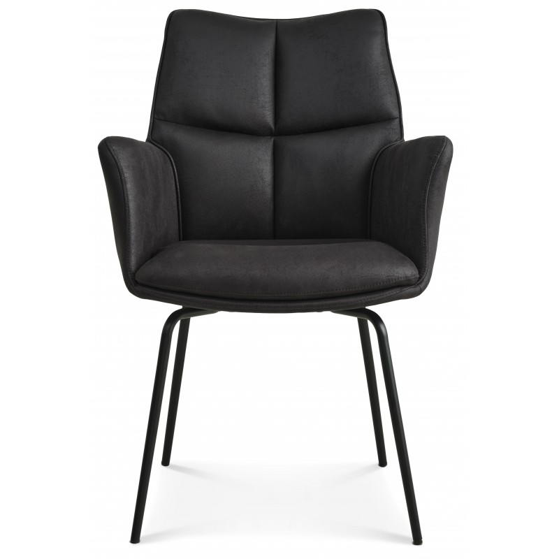 LilySpisestuestol med armlæn - Micro læder