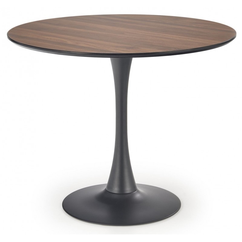 OLMO Rundt spisebord Ø90cm - Valnød/Sort