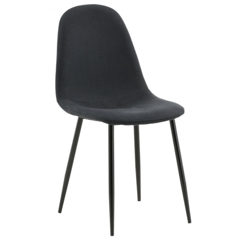 VENTURE DESIGN Polar spisebordsstol - sort polyester og sort metal