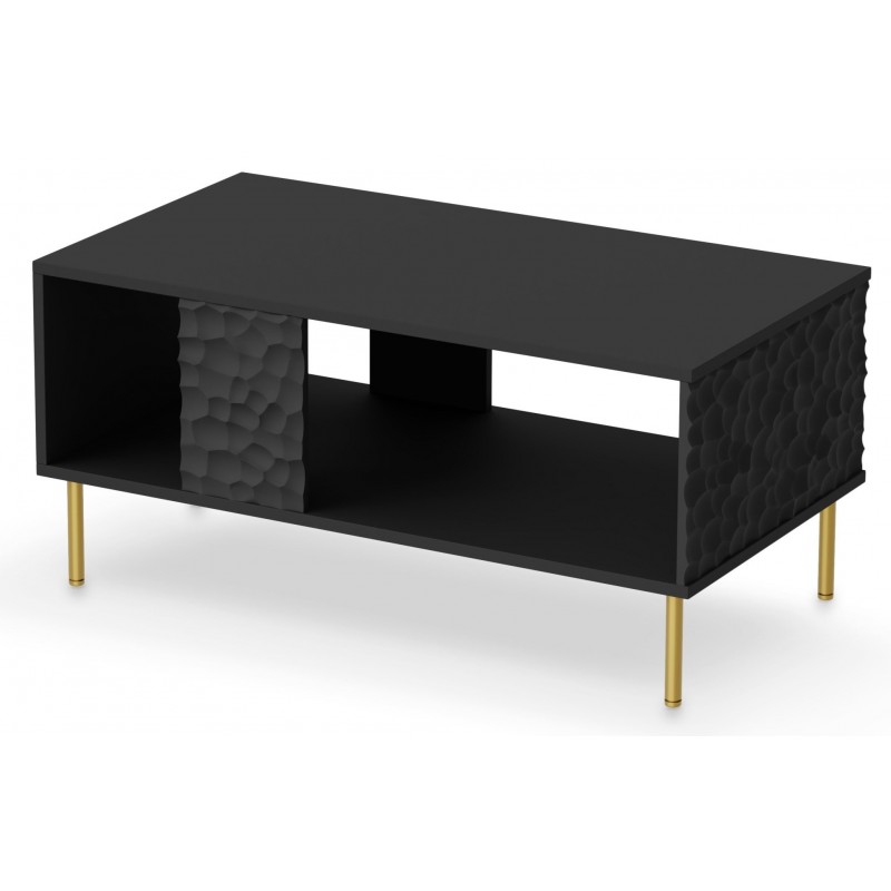 BULLET LAW-1 sofabord 92 x 50 cm -  Sort/guld