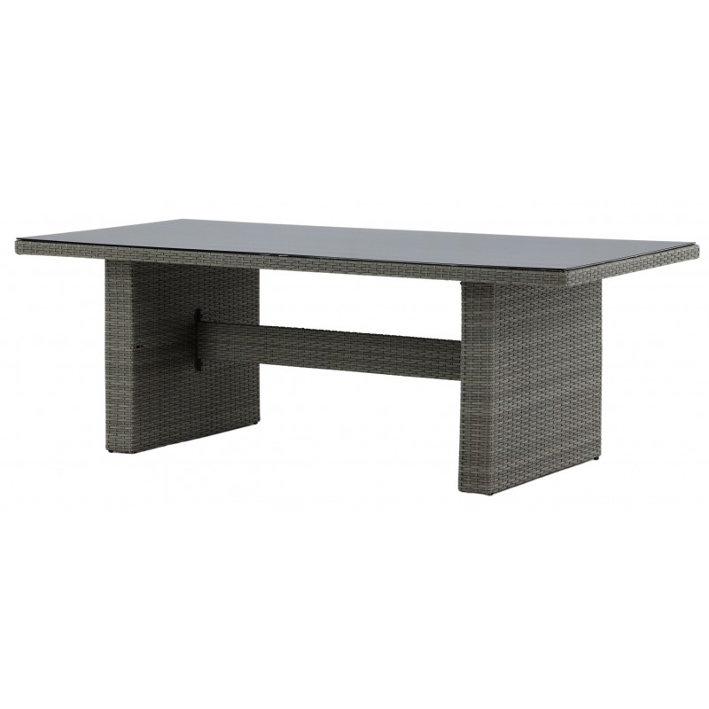 Padova havebord - grå 100 x 200 cm - Rektangulært Udendørs Spisebord billede