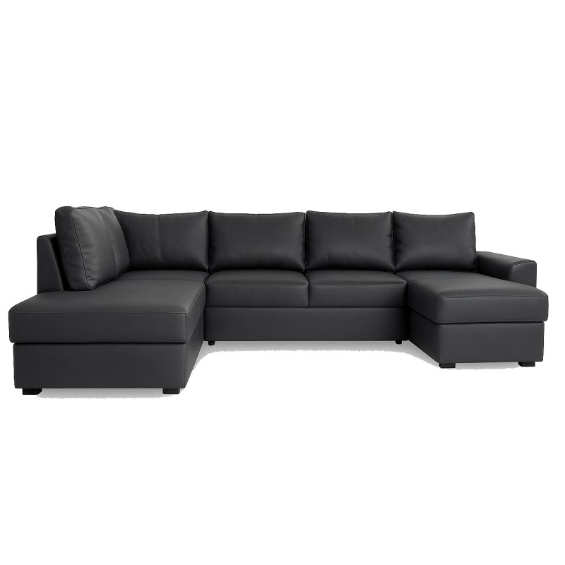 Canape Deluxe U-Sovesofa Højrevendt - Med Indbygget Sengeudtræk og Opbevaring