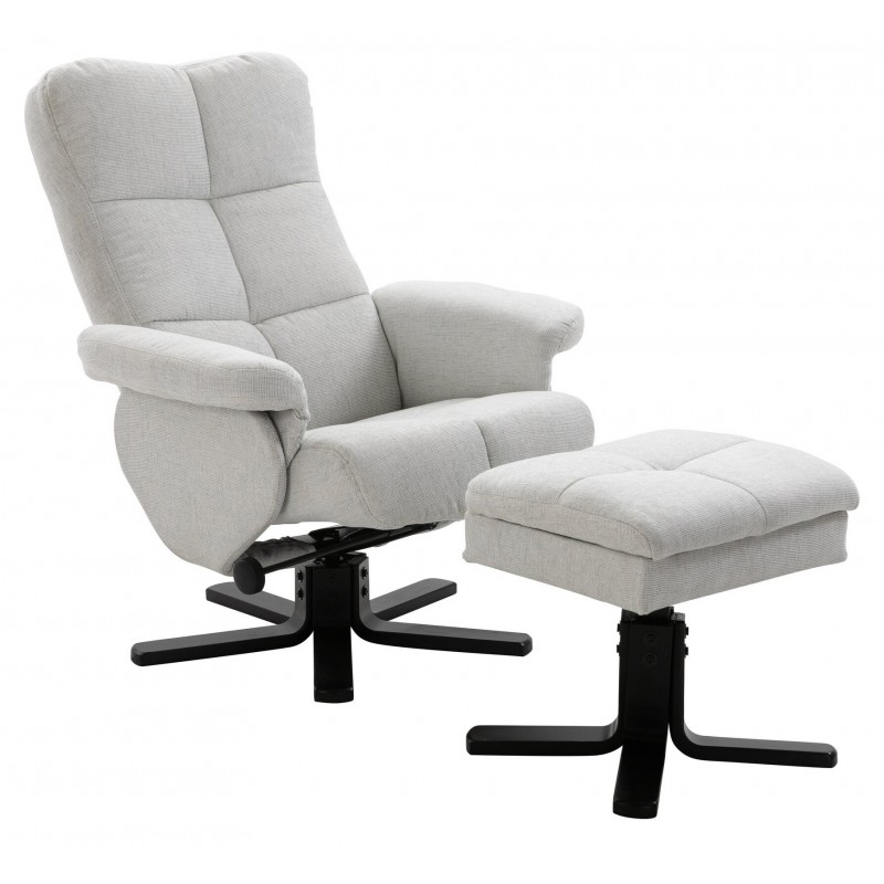 Sven Tilbagelænet Lænestol  - Grå stof