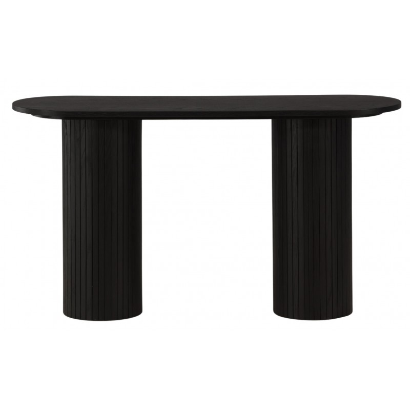 Bianca konsolbord oval - sort 130 x 40 billede