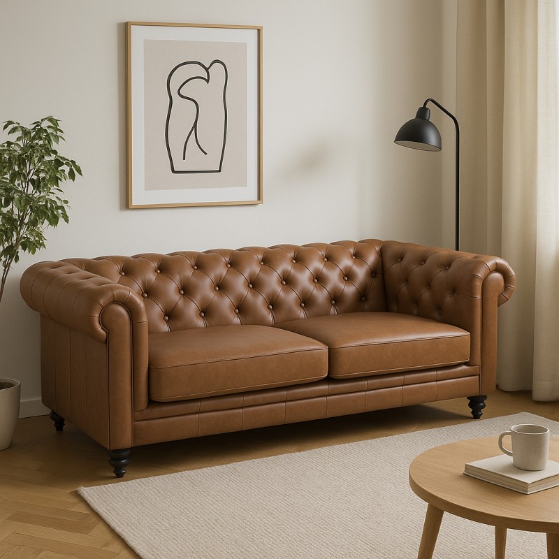 Charlietown 3 pers. sofa Cognac