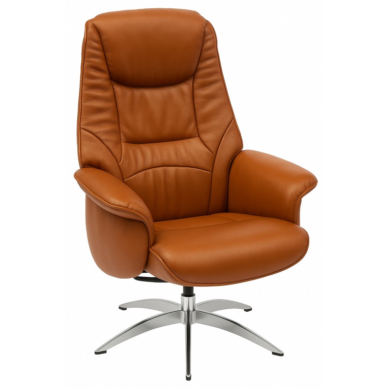 Næsby Drejestol Cognac Soleda Læder