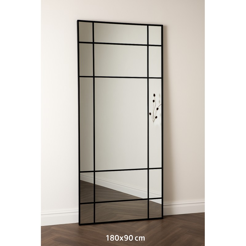 New Yorker spejl - 180x90cm - Sort