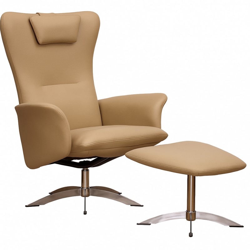 Opus Lænestol - Khaki Soleda læder