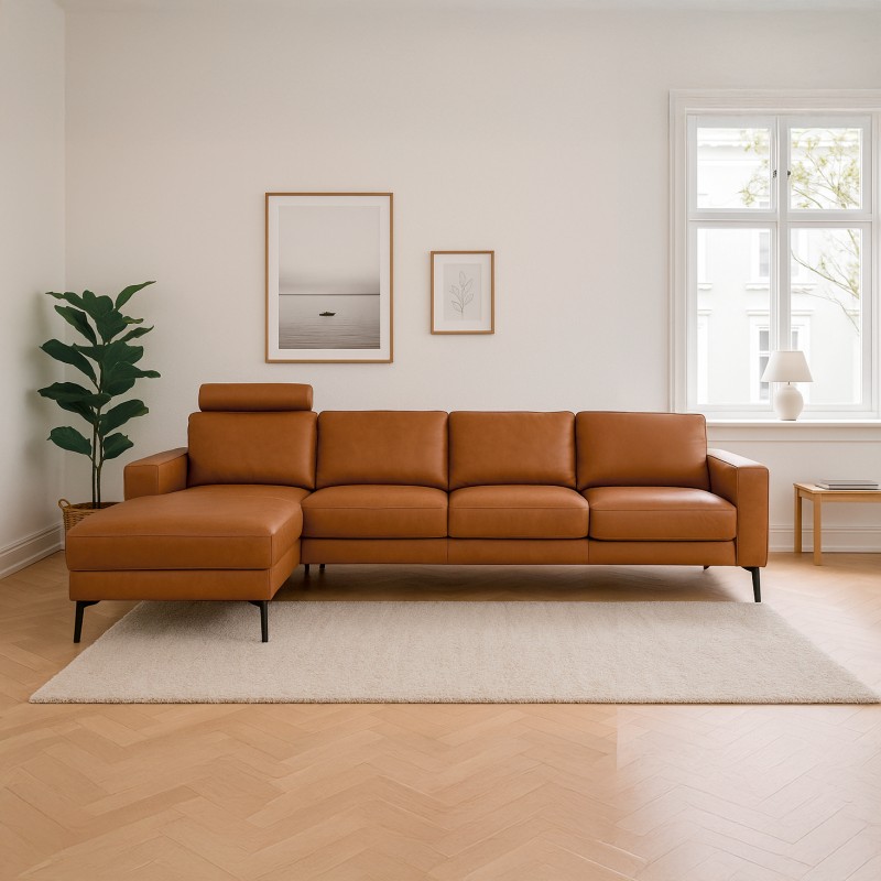 Esbjerg Læder chaiselongsofa venstrevendt