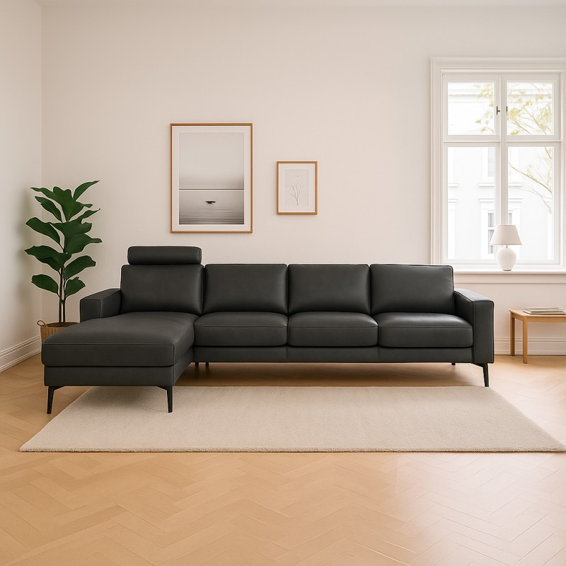 Esbjerg Læder chaiselongsofa venstrevendt