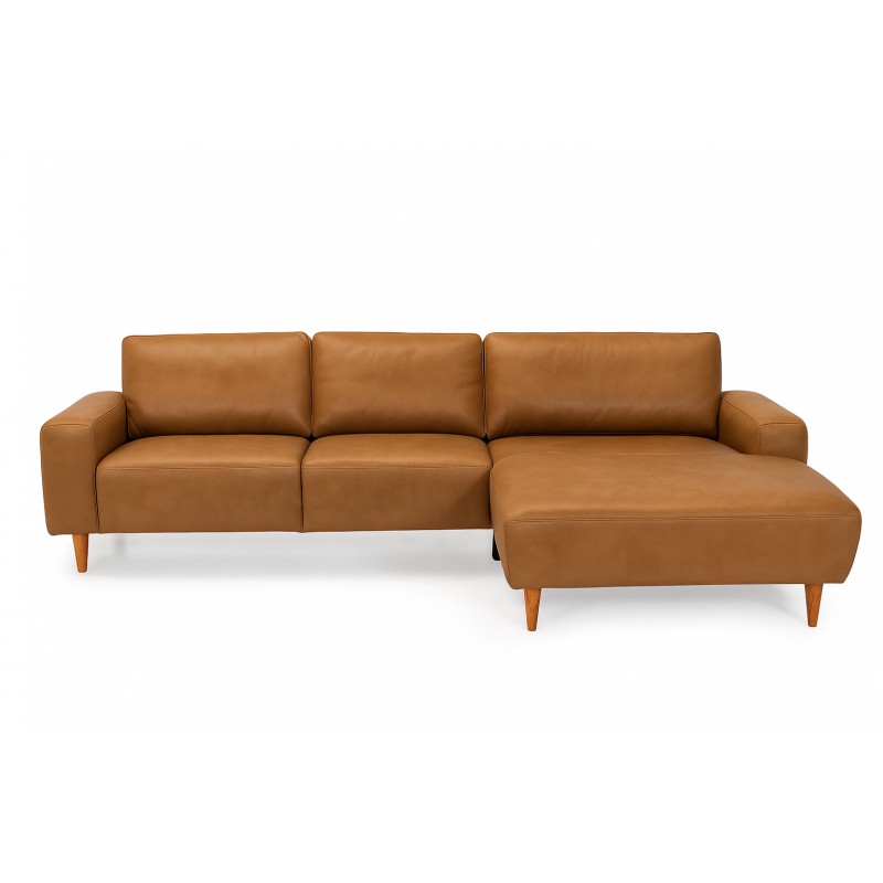 Almind læder chaiselongsofa højrevendt