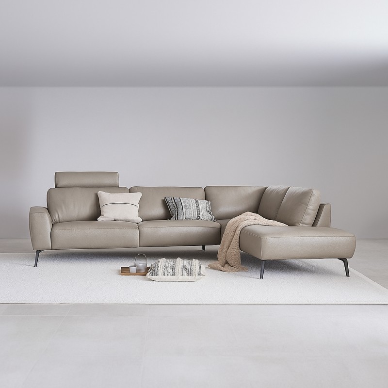 Copenhagen læderhjørnesofa - Højrevendt