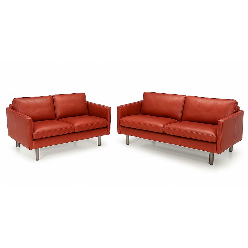 Glostrup 2+3 pers lædersofasæt