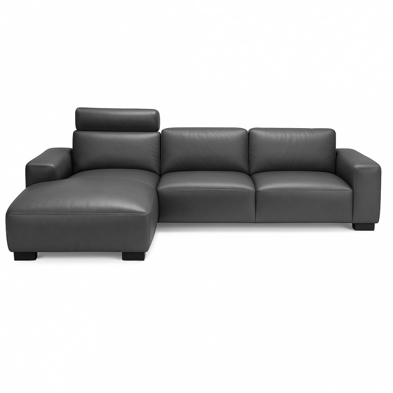 Aarhus chaiselong lædersofa venstrevendt