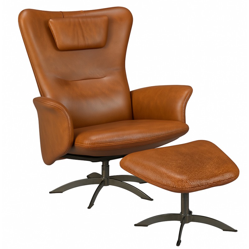 Opus Lænestol - Cognac Soleda læder