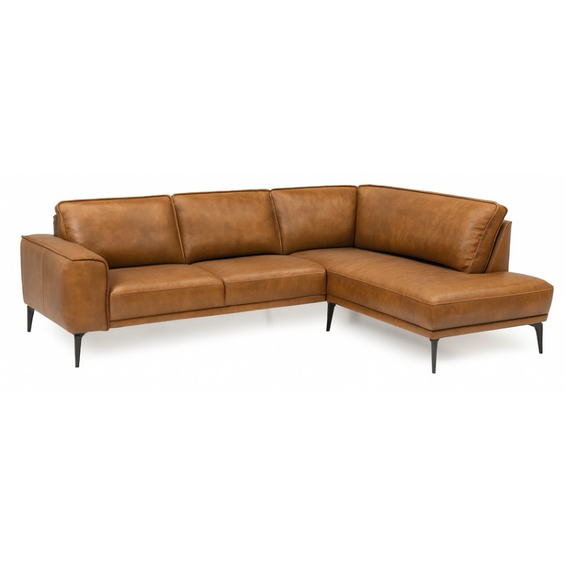 Ishøj læder Hjørnesofa Højrevendt - Kentucky