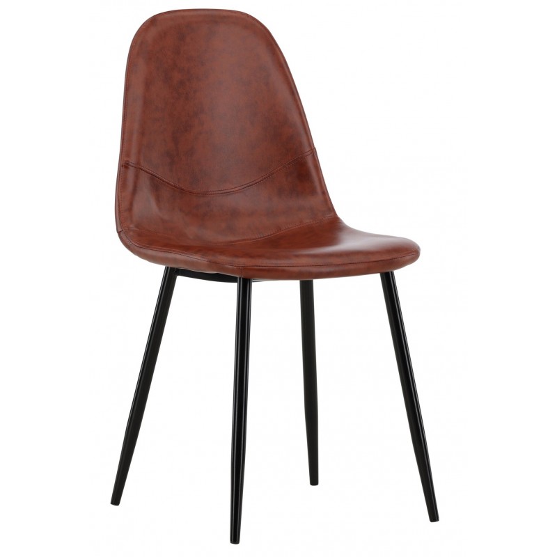 Polar Spisebordsstol  - Cognac Pu læder