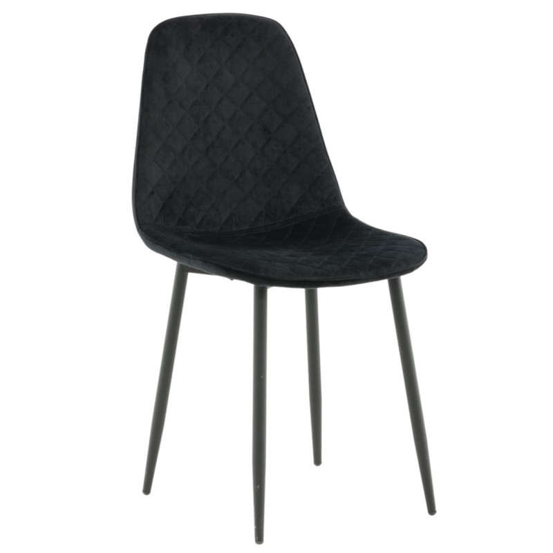 Polar Spisebordsstol  - Sort velour billede