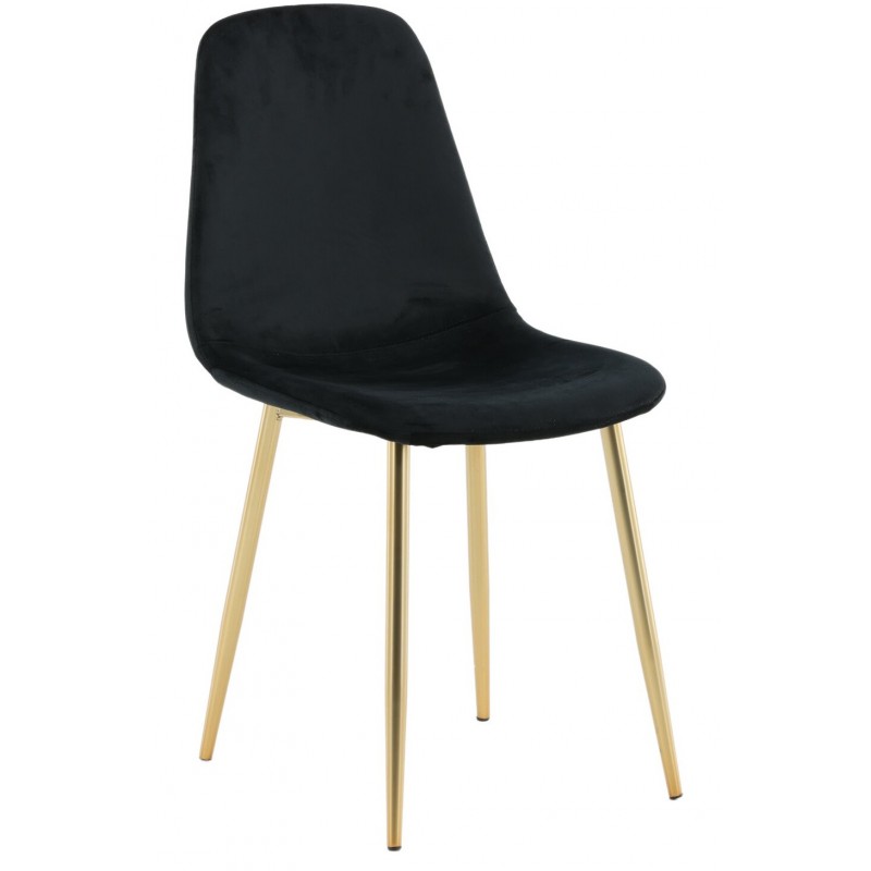 Polar Spisestol - Sort og Messing billede