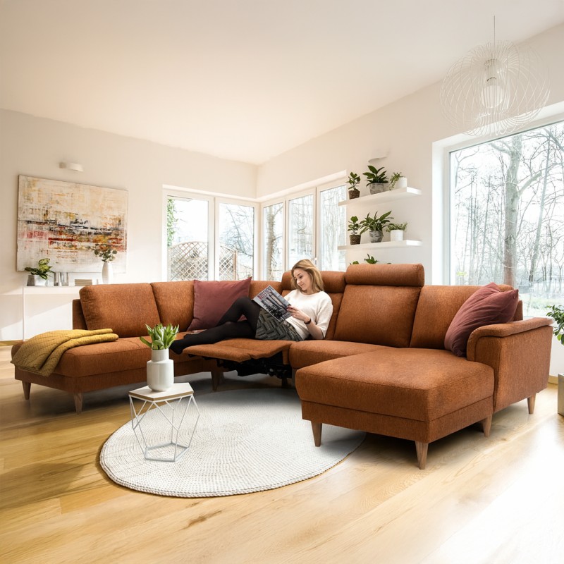 Ballerup  Hjørnesofa med chaiselong stof - Højrevendt