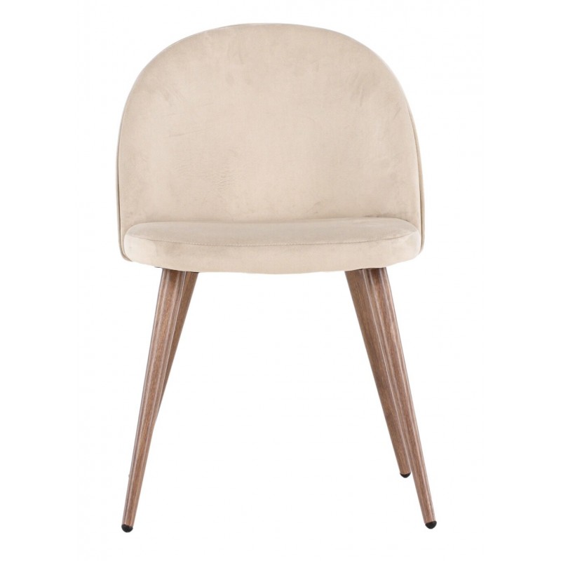 Velvet Spisebordsstol  - Beige Velour