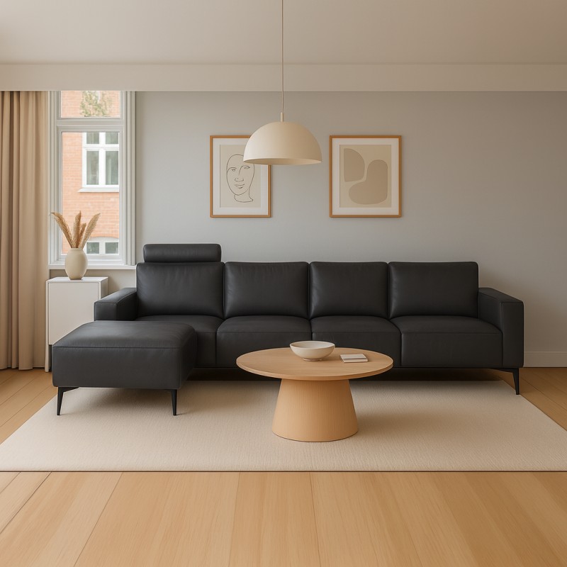 Copenhagen Læder chaiselongsofa venstrevendt