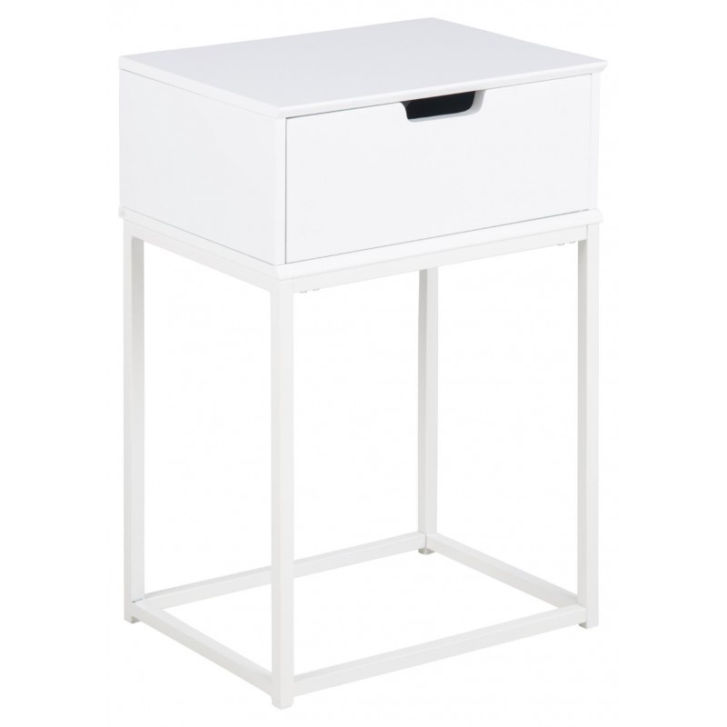Mitra natbord / sengebord hvid