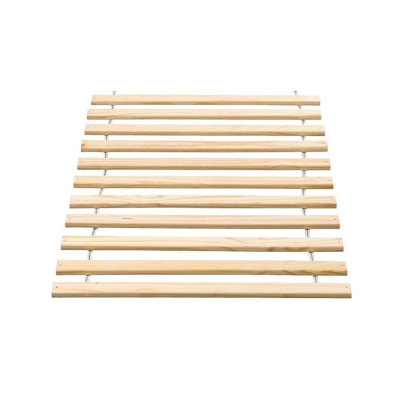 Lamelbund 90 × 200 cm – rulle, 16 lameller i massivt træ