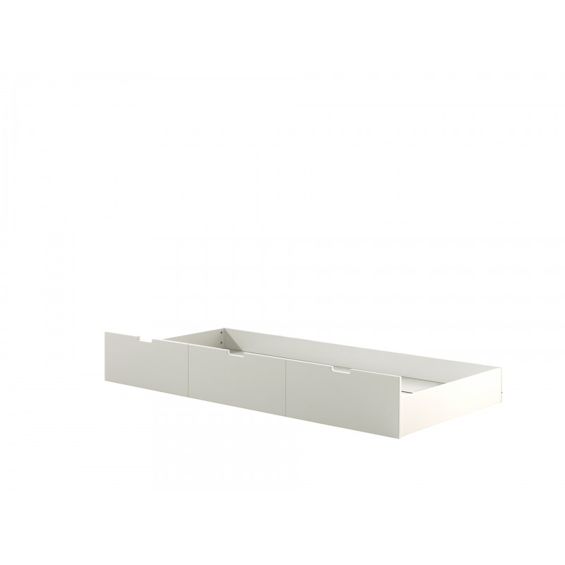 Sengeskuffe med opbevaring – Margrit 90 × 190 cm, hvid