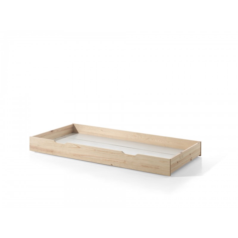 Sengeskuffe med ekstra soveplads 90 x 190 – Dallas, natur