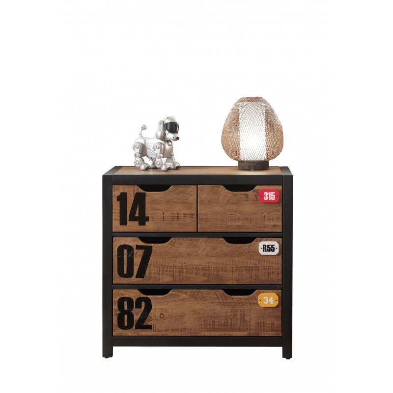 Kommode i massivt fyr – Alex, natur