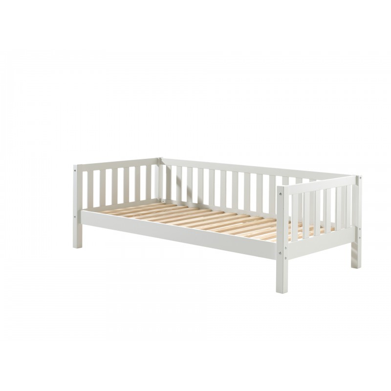 Seng 90x200 – Fritz dagseng i hvid, massivt fyrretræ