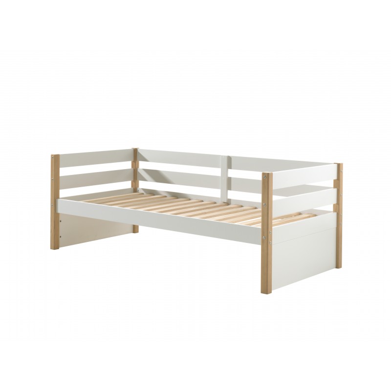 Seng 90x200 – Margrit kabineseng i natur/hvid