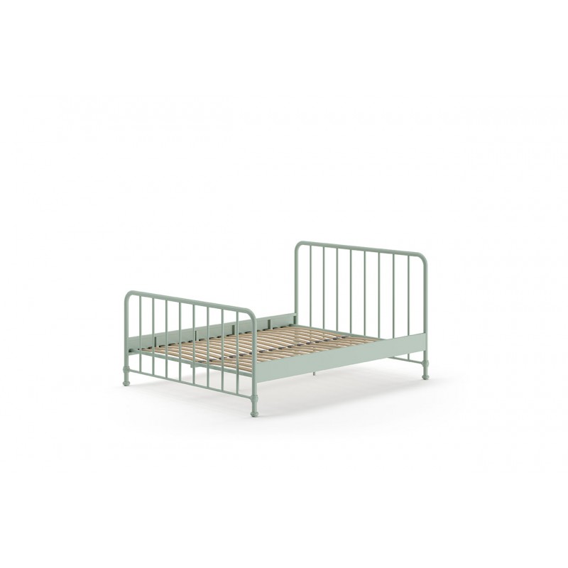 Dobbeltseng Bronxx 160 x 200 cm – olivengrøn metal