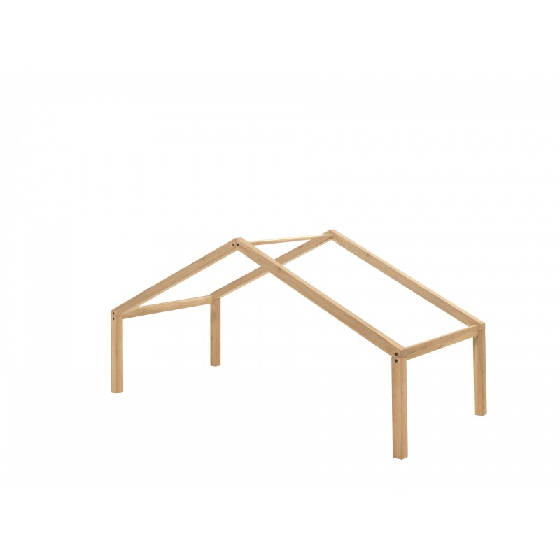 Seng med hustag Forrest Oak 90 x 200 cm – eg