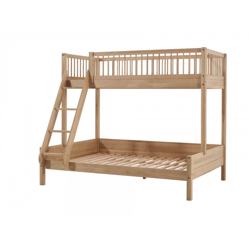 Køjeseng i eg Forrest Oak (140 × 200 cm + 90 × 200 cm)