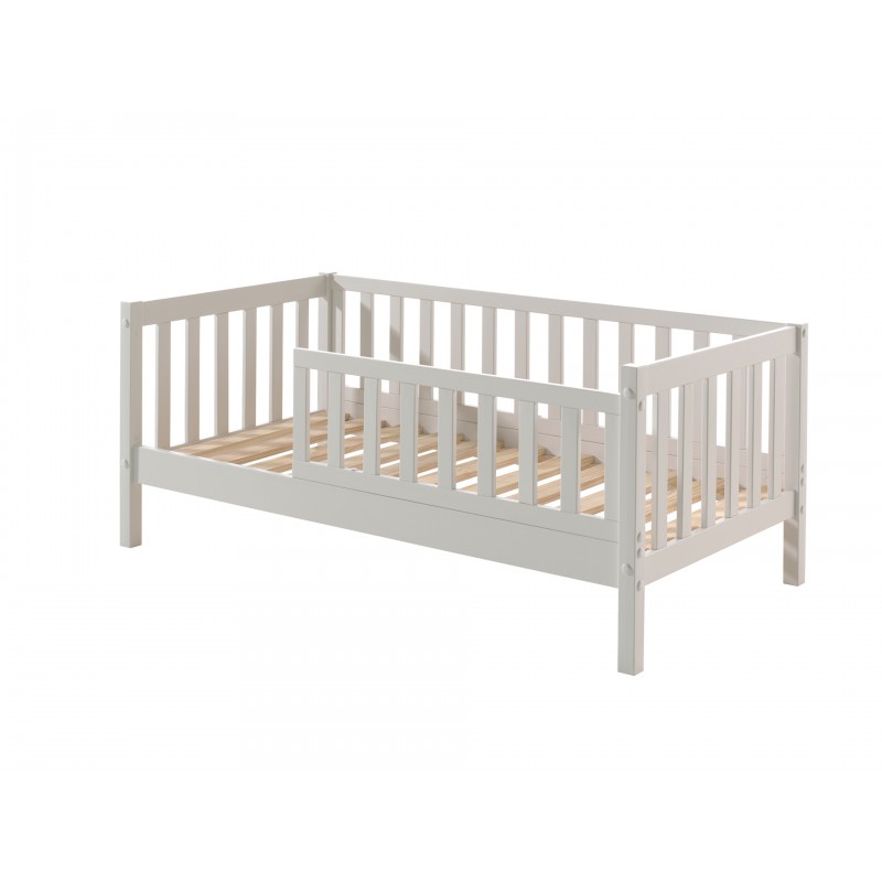 Børneseng 70 x 140 cm – hvid juniorseng i massivt fyr