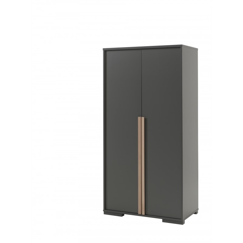Garderobeskab 2-dørs – London, antracit