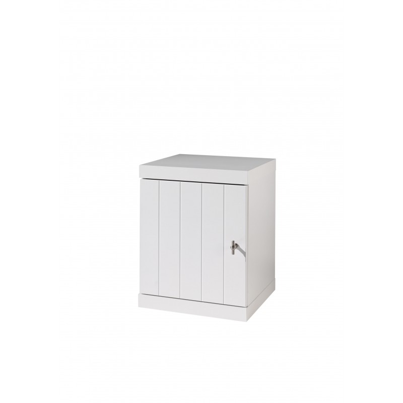 Sengebord i hvid – Robin natbord med låge og soft close