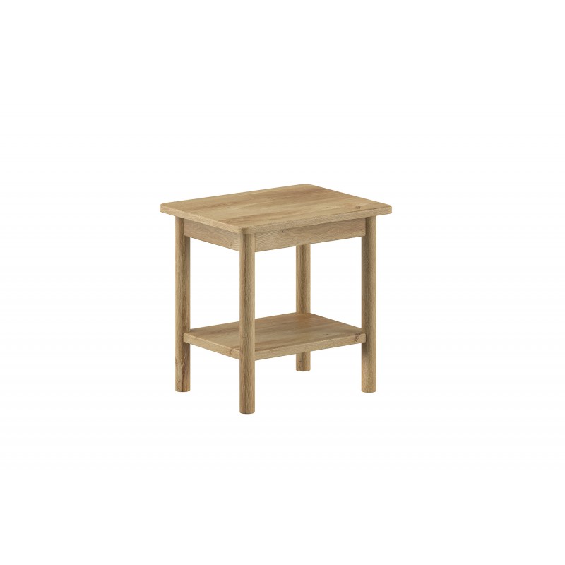 Sengebord i eg – Olive natbord med hylder