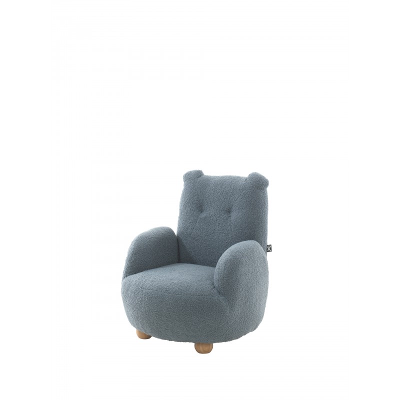 Gyngestol til børn – Rocky i bouclé, blå
