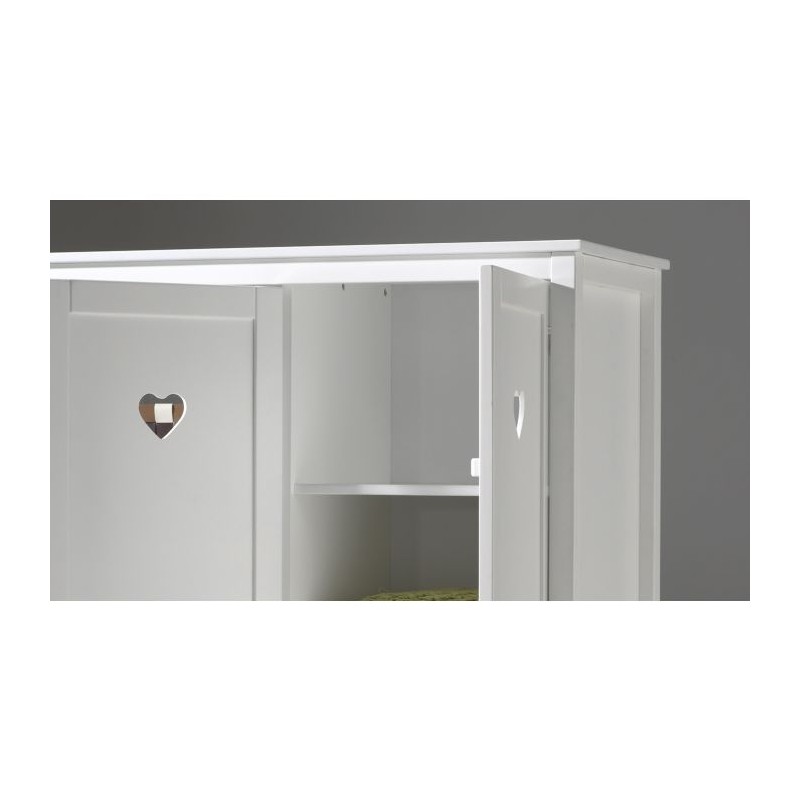 Vægthylle til garderobeskab – Amori, hvid