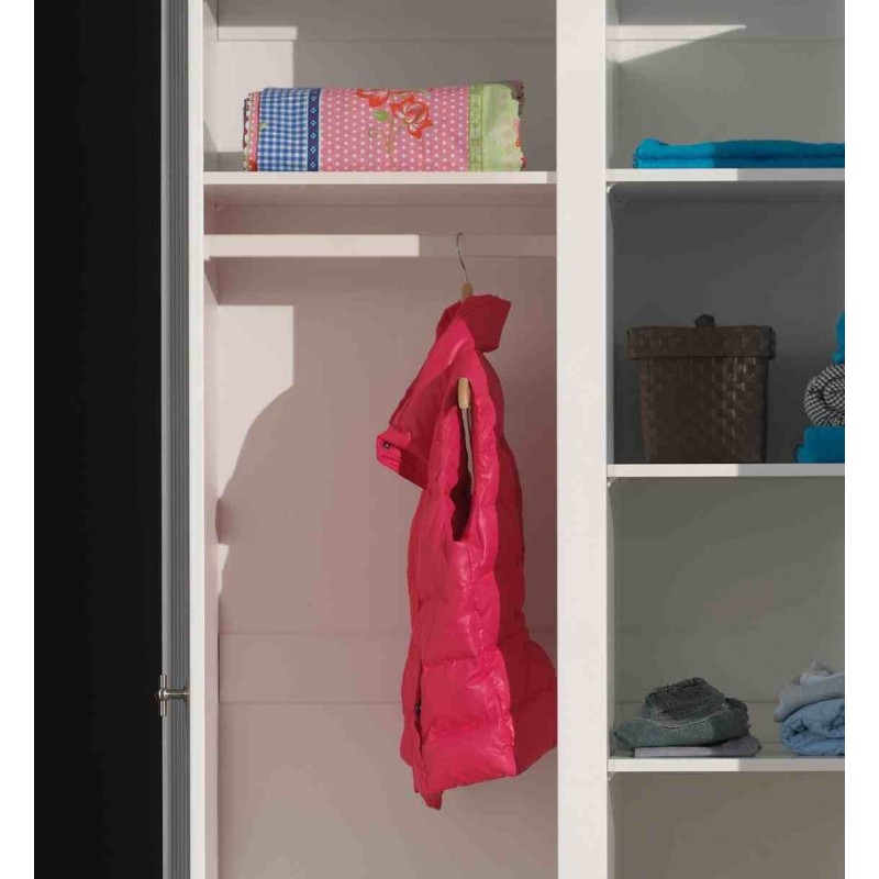 Garderobestang til klædeskab – Robin, hvid