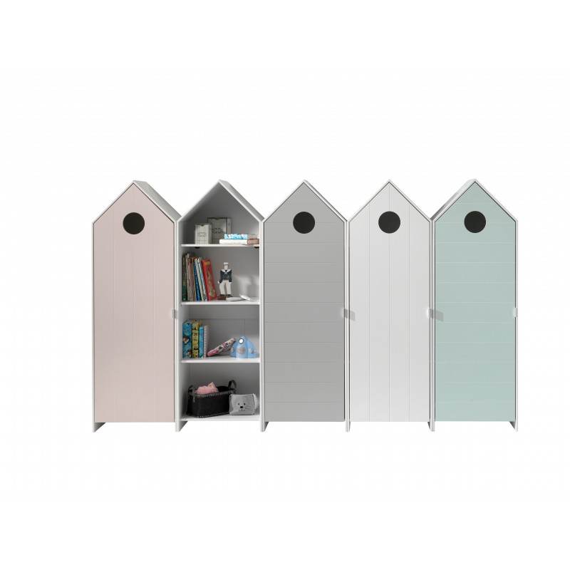 Børneskab sæt Casami – flerfarvet strandhytte-design