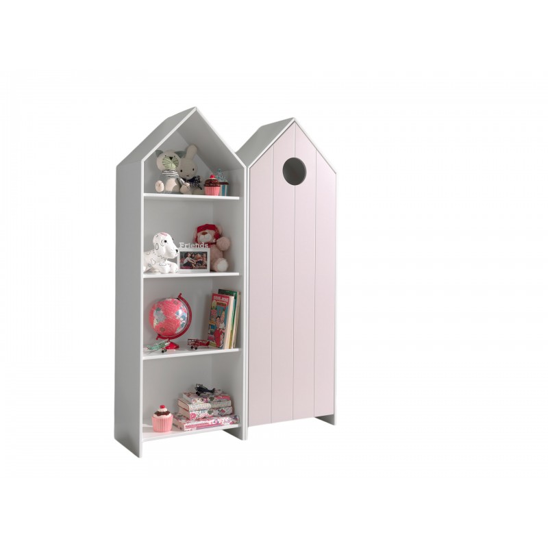 Børneskab sæt med reol – Casami, flerfarvet/pastel