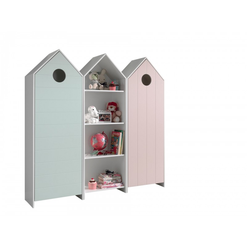 Børneskabssæt med 3 skabe – Casami, flerfarvet