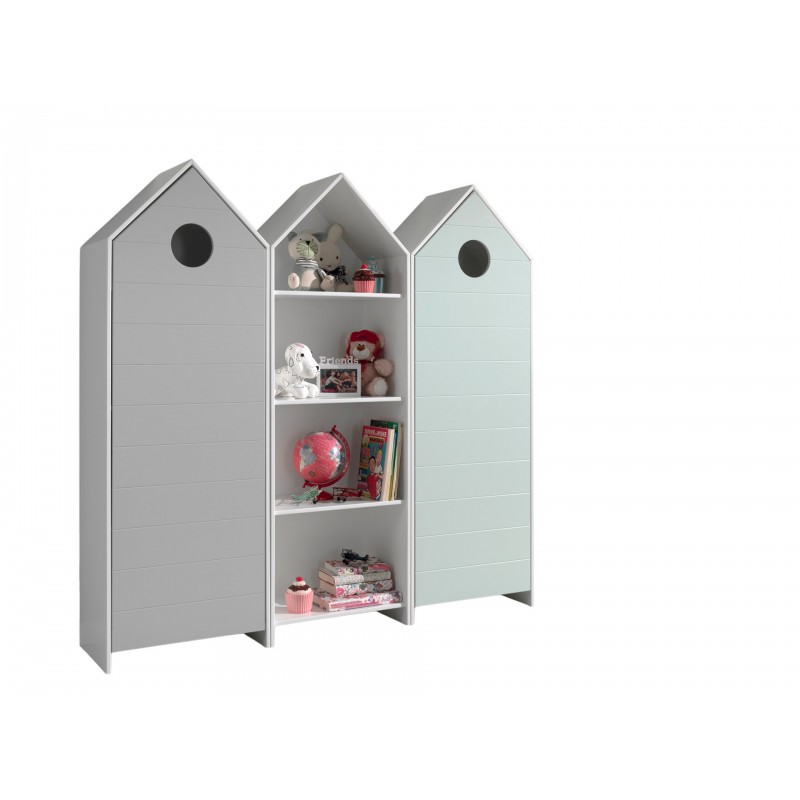 Børneskabssæt med 3 skabe – Casami, flerfarvet